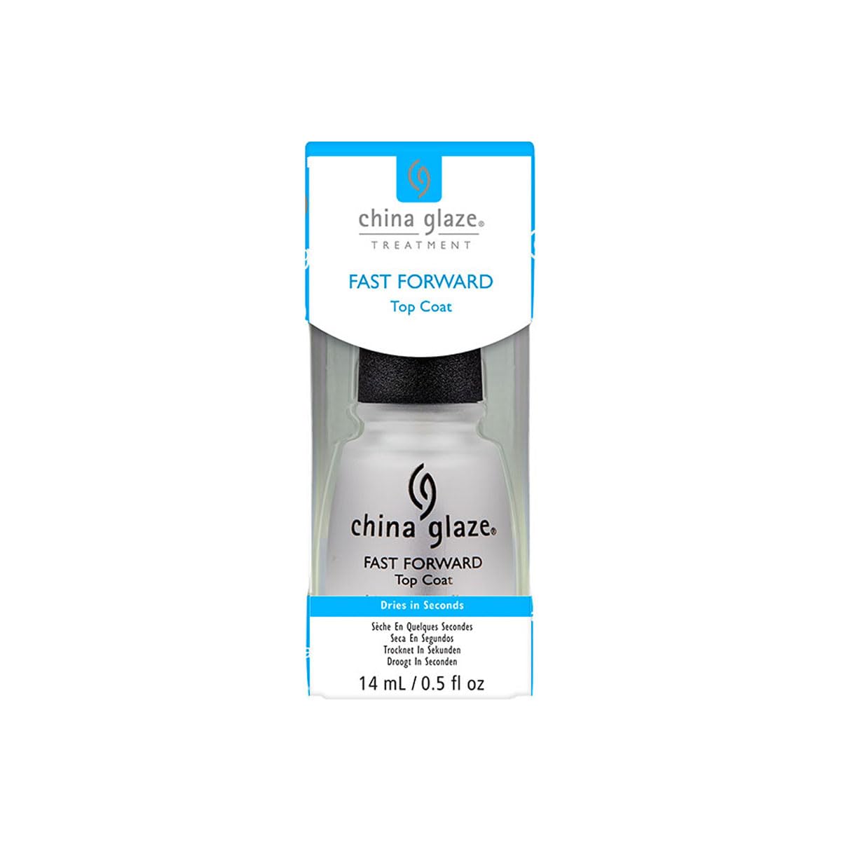 China Glaze Fast Forward Top Coat bottle front view