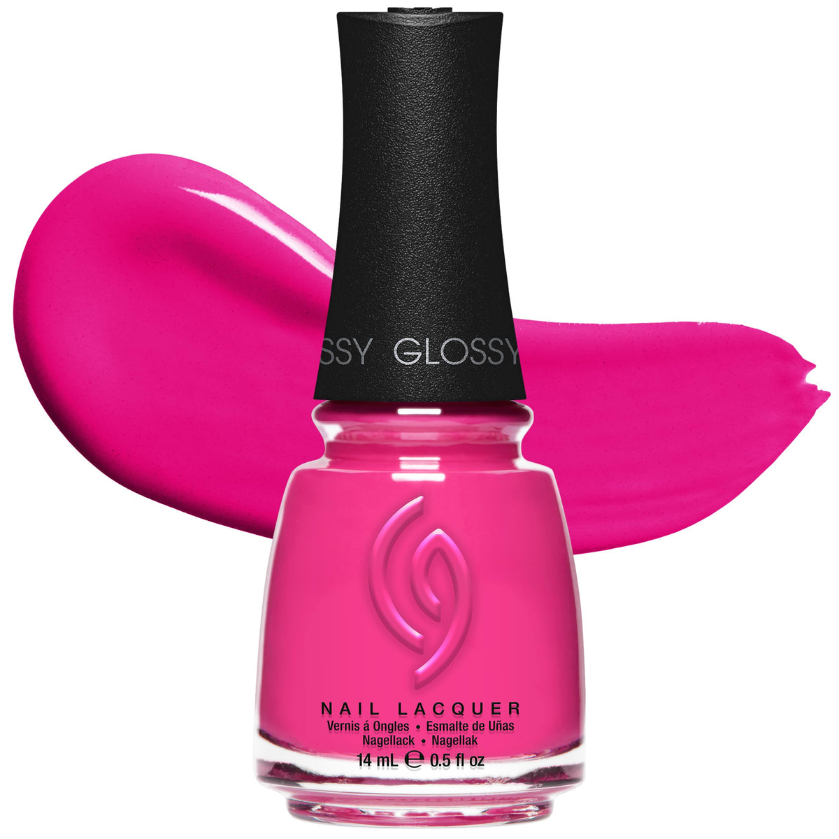 China Glaze Nail Lacquer Deep Fuchsia on display