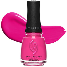 China Glaze Nail Lacquer Deep Fuchsia on display