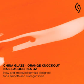 China Glaze Orange Knockout Nail Lacquer application on nails