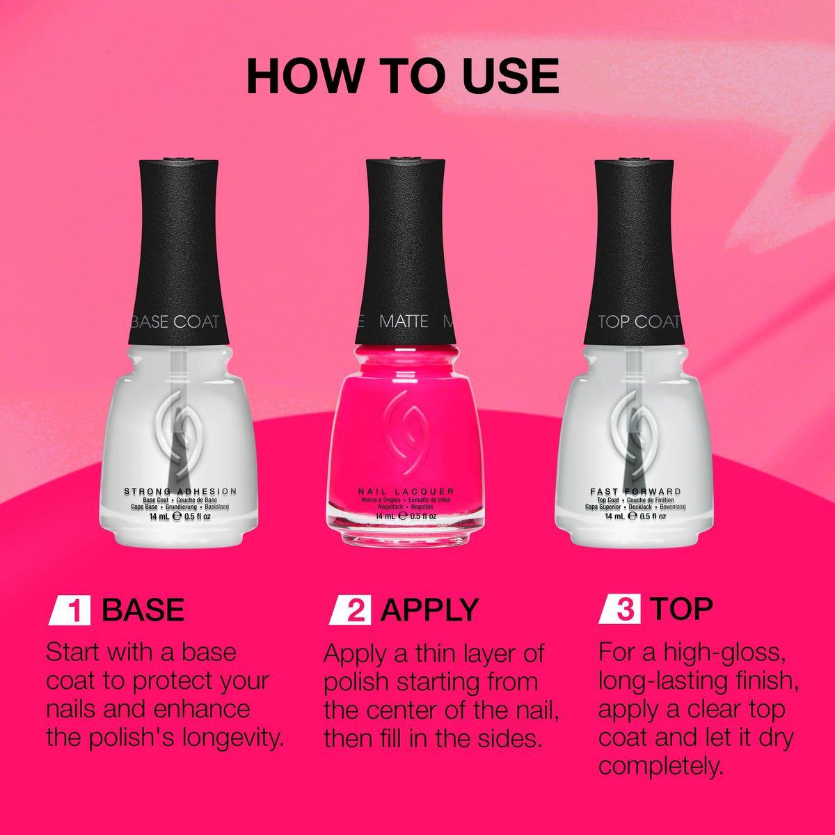 China Glaze Rose Among Thorns Neon Pink bottle with summer accessories