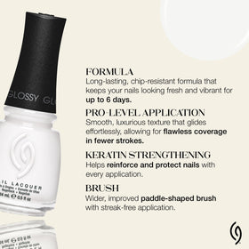 China Glaze White On White Nail Polish application on nails