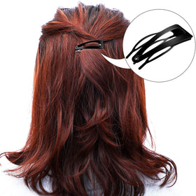 Chinco Double Grip Hair Snap Clips 24 Pcs black close-up