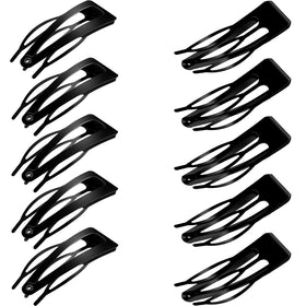 Chinco Double Grip Hair Snap Clips 24 Pcs black front view
