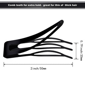 Chinco Double Grip Hair Snap Clips 24 Pcs black in packaging