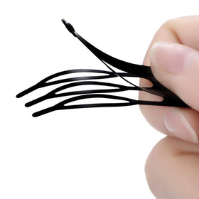 Chinco Double Grip Hair Snap Clips 24 Pcs black on a hairstyle