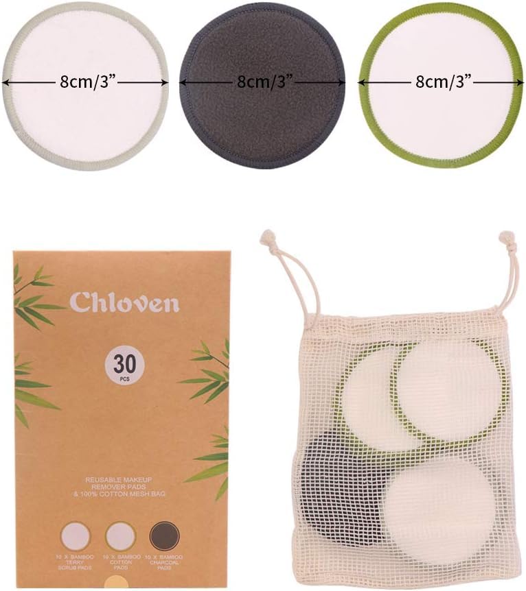 Chloven bamboo Terry scrub pads close-up