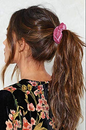 Chloven Velvet Hair Scrunchies assorted colours in a hand
