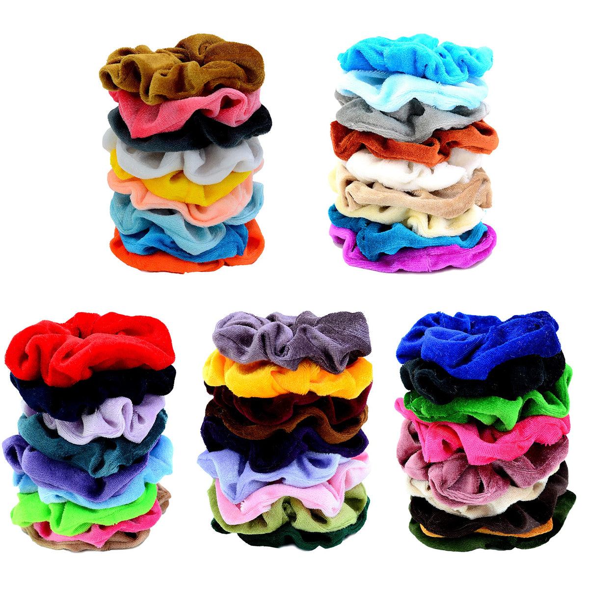 Chloven Velvet Hair Scrunchies on a hair styling surface