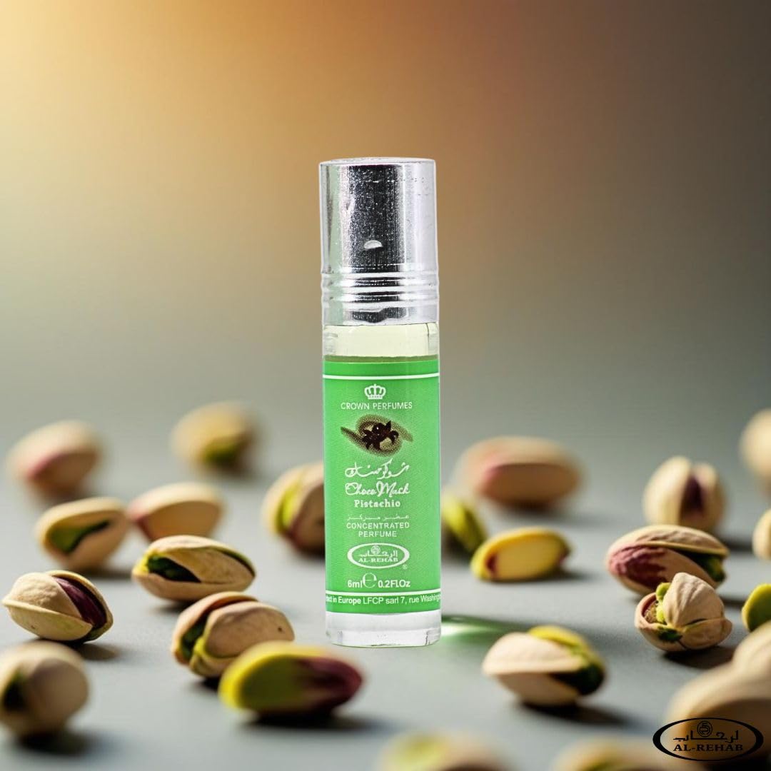 Choco Musk Pistachio Perfume Oil 6ml bottle side view