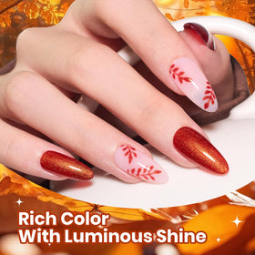 Chocolate brown gel nail polish from beetles set