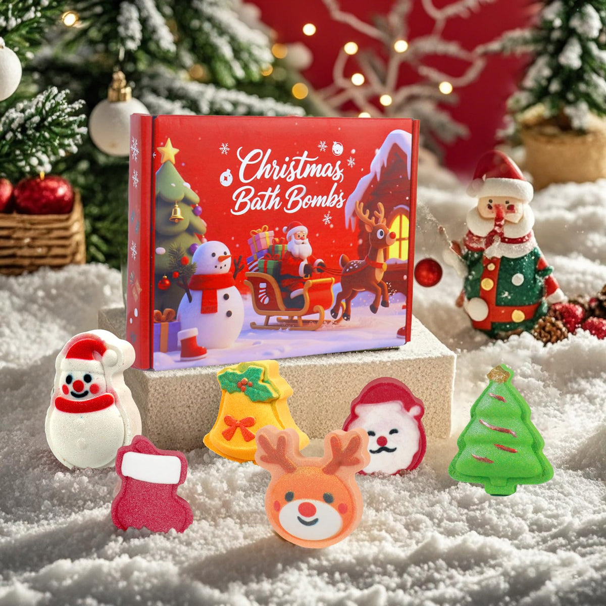 Christmas tree bath bomb from WARMLIFE gift set