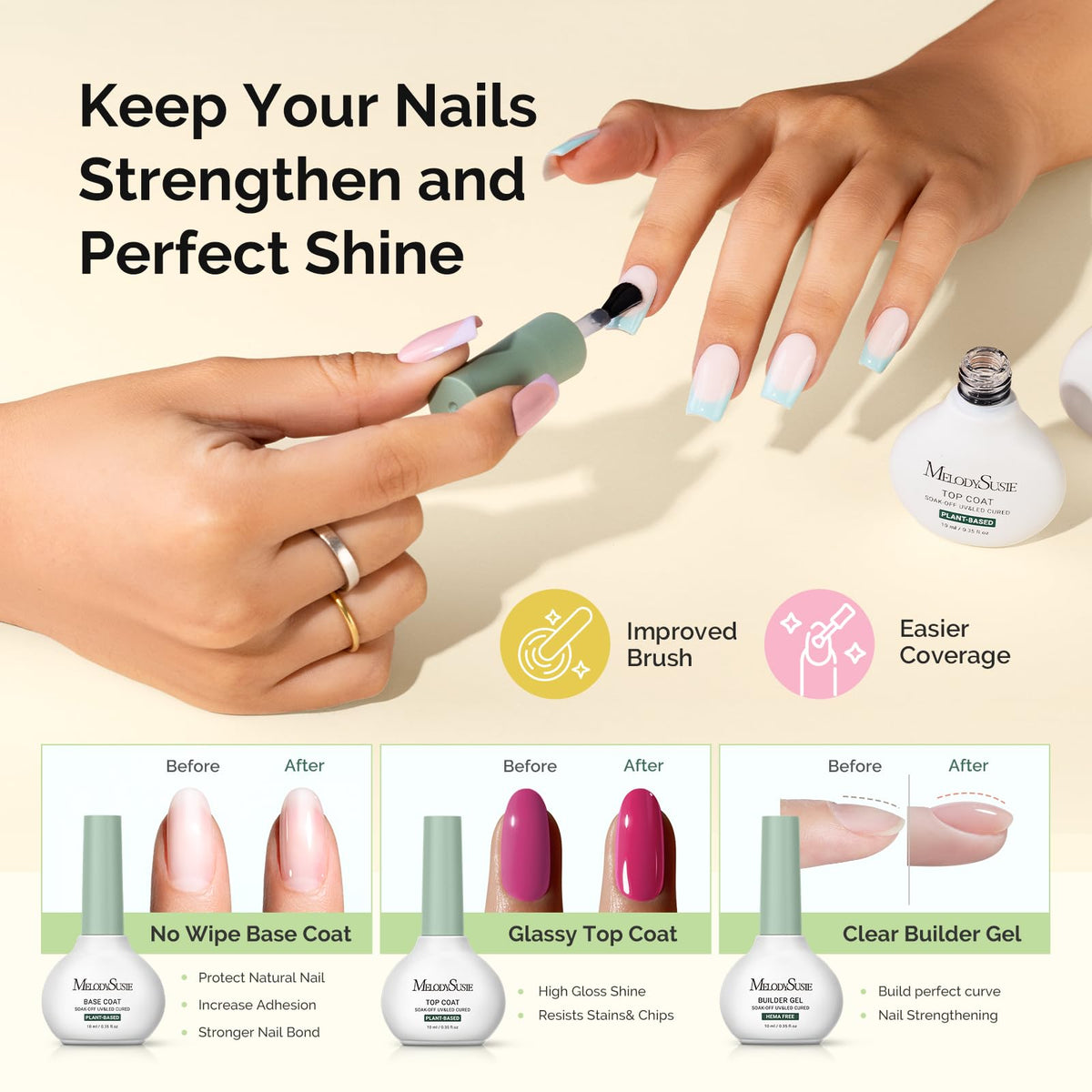 Chrome nail powders and nail art stickers included in the kit