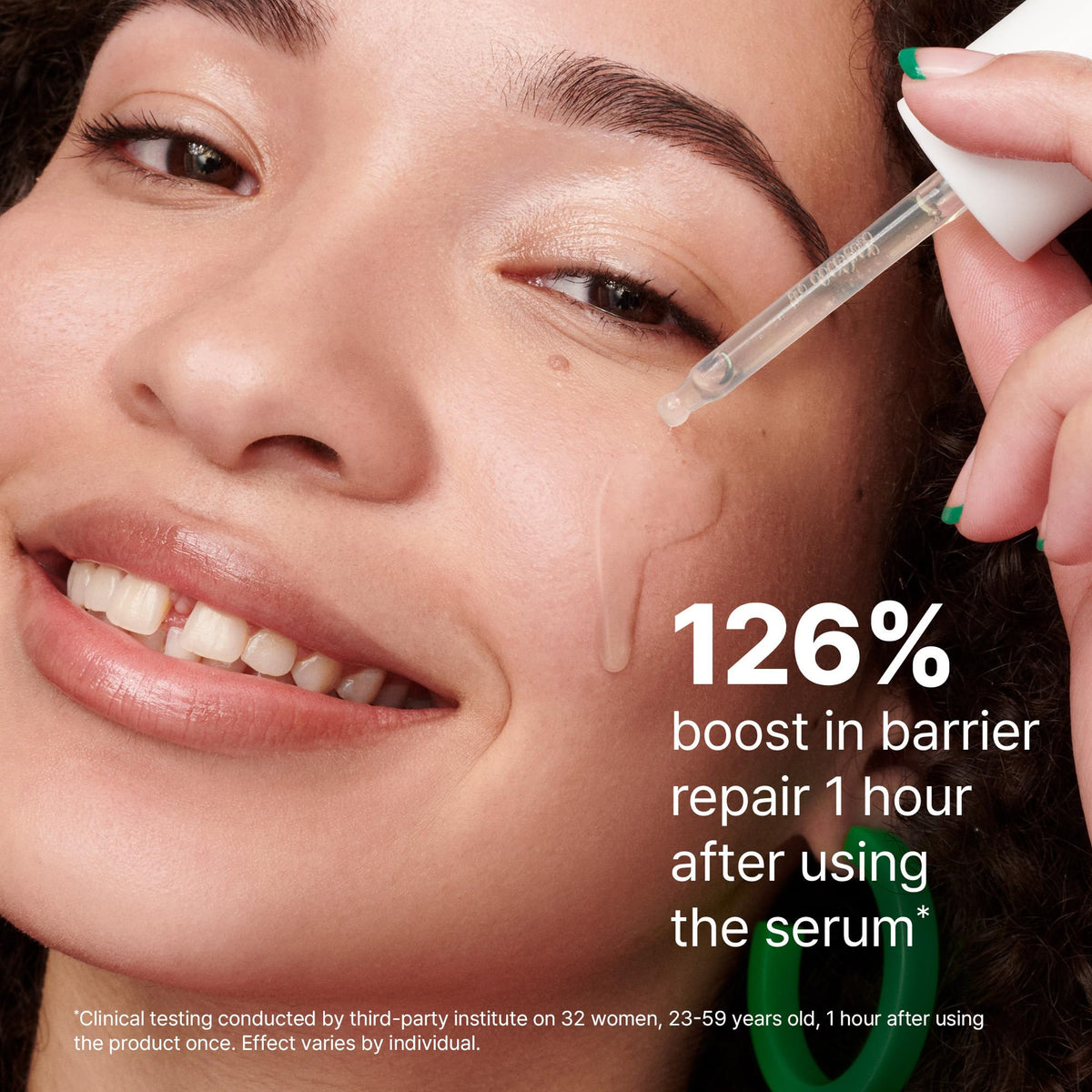 Cicapair Sensitive Skin Serum Face Mask applied on model
