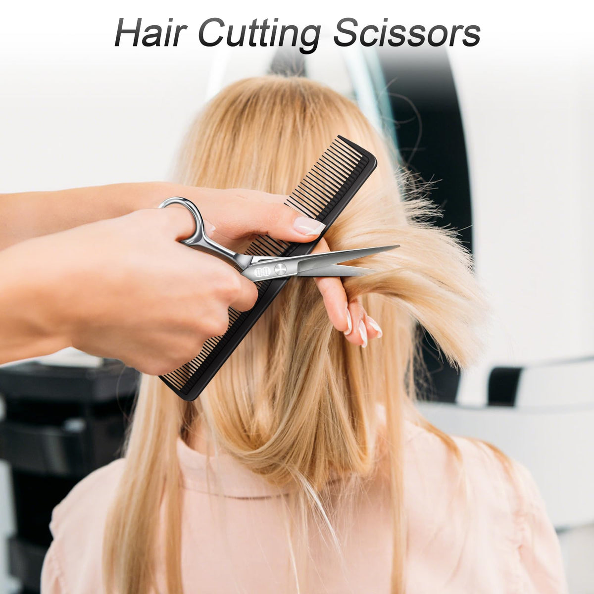 CIICII hair cutting kit with comb and clips displayed