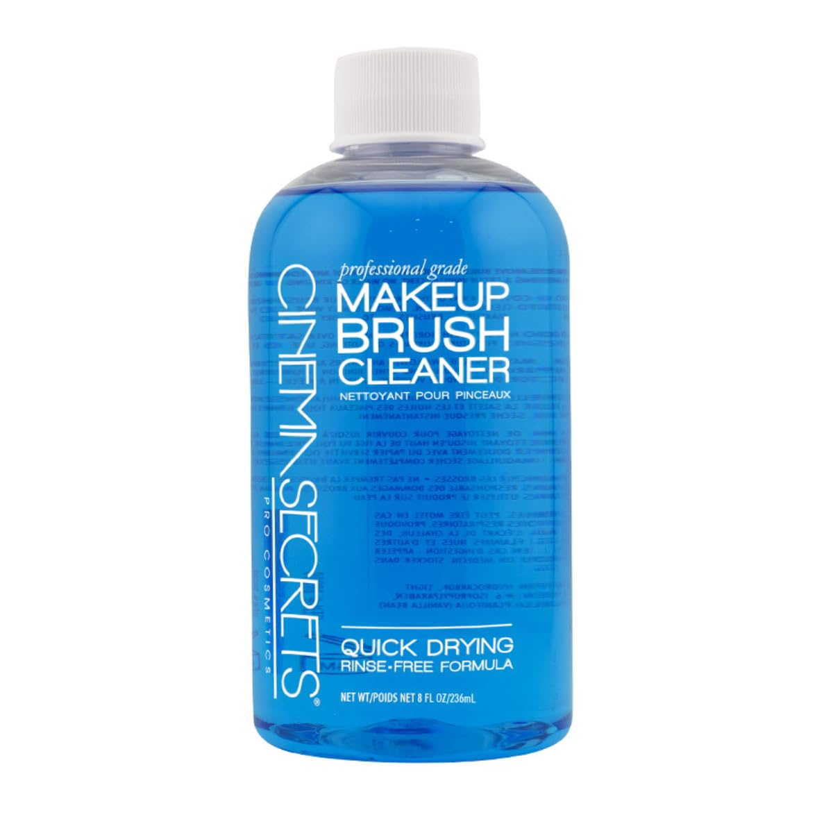 CINEMA SECRETS Blue Vanilla Makeup Brush Cleaner 8 fl oz front view