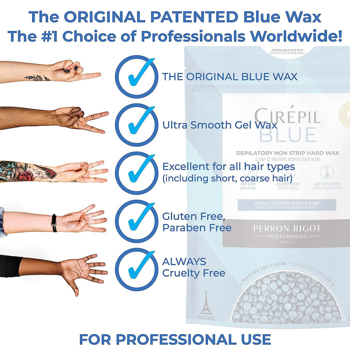 Cirepil Blue Wax Beads for facial waxing