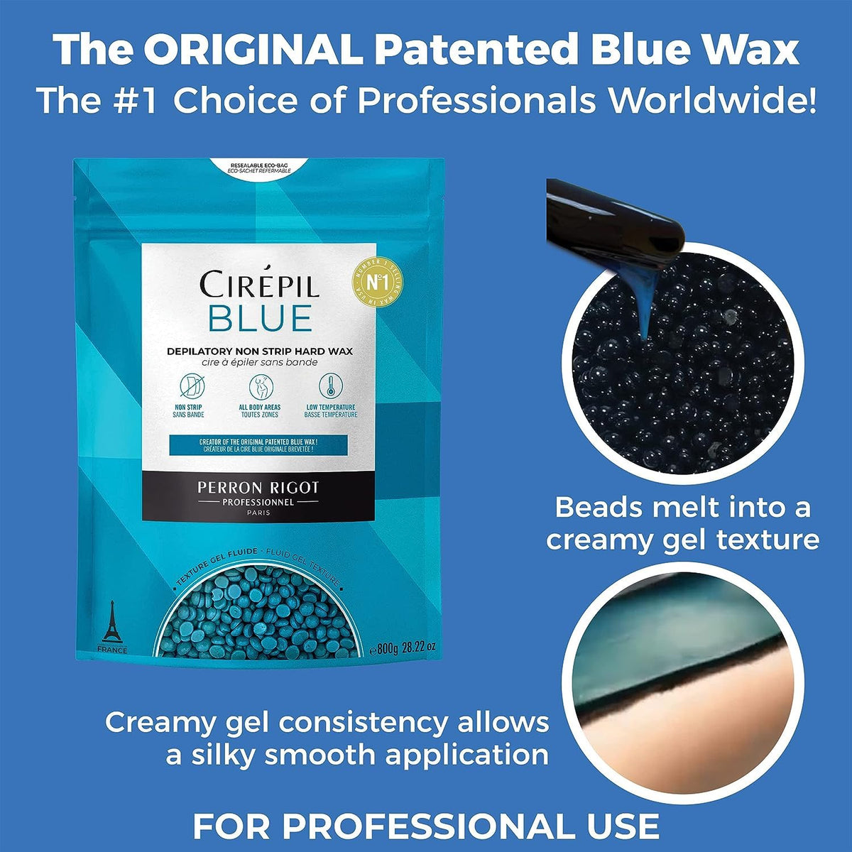 Cirepil Blue Wax Beads texture close-up