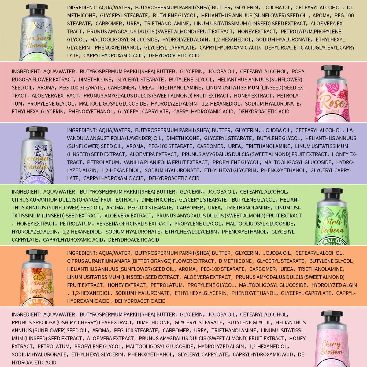 Citrus Verbena Hand Cream tube from Yoken's gift set