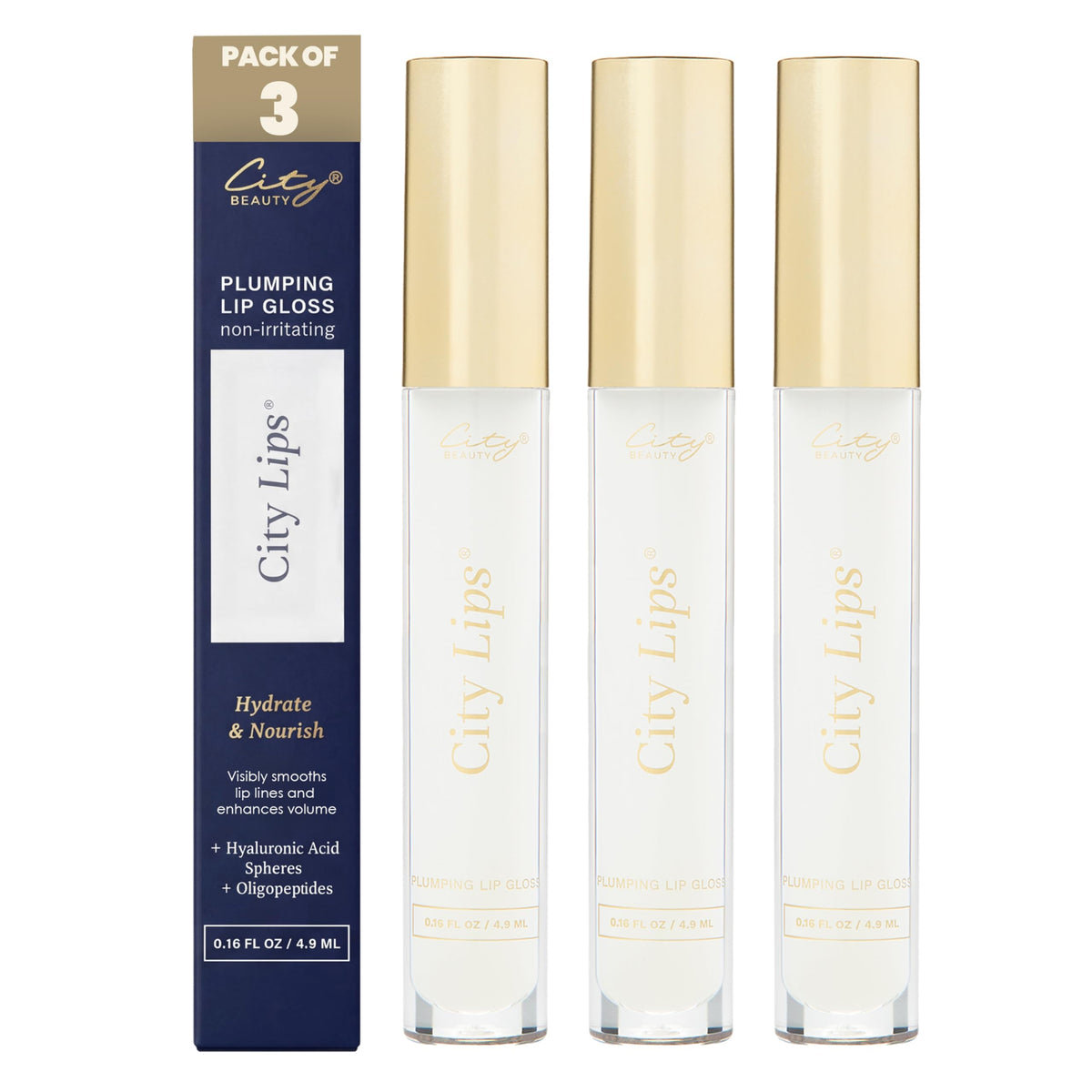 City Beauty City Lips Clear Lip Gloss front view