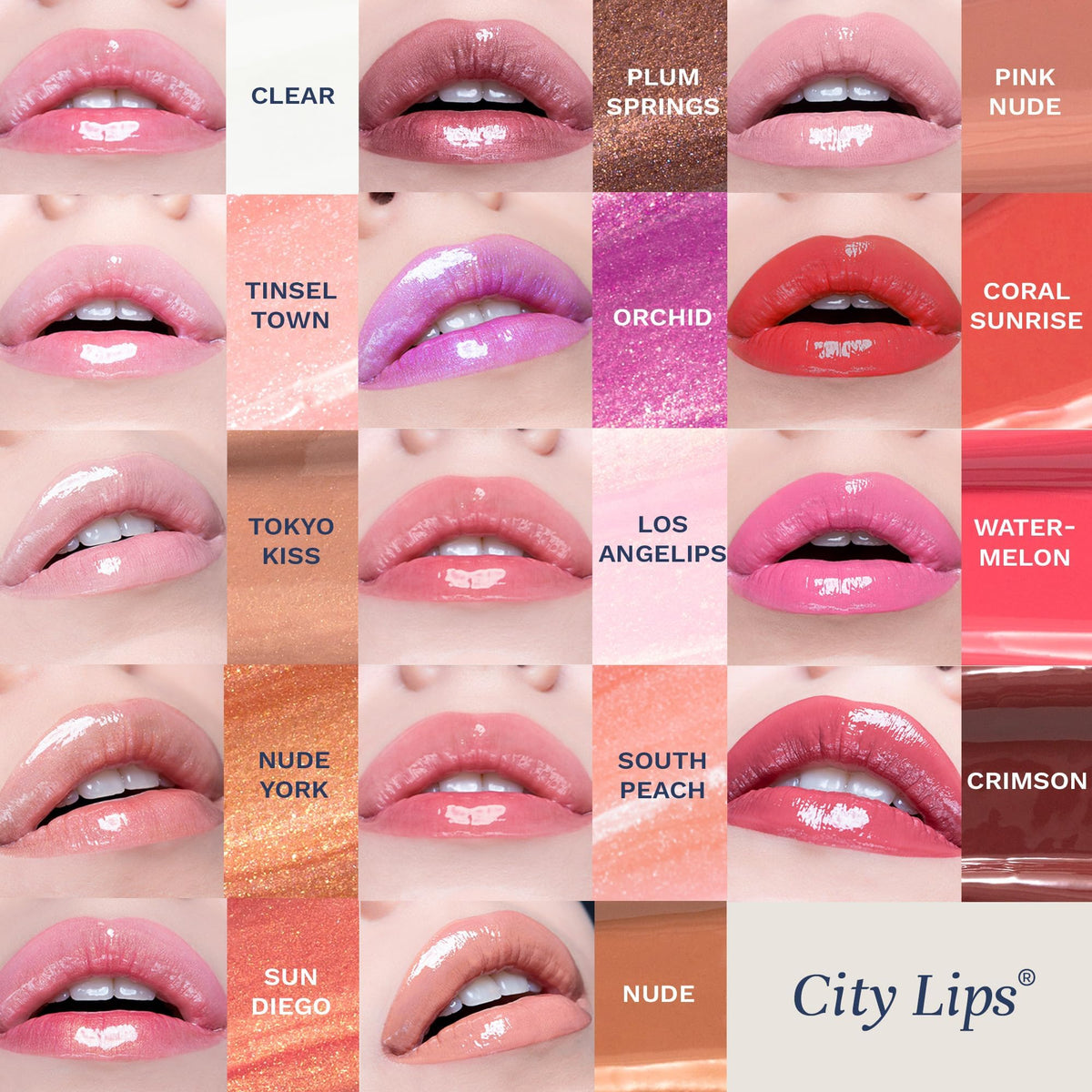 City Beauty City Lips Clear Lip Gloss with other beauty products