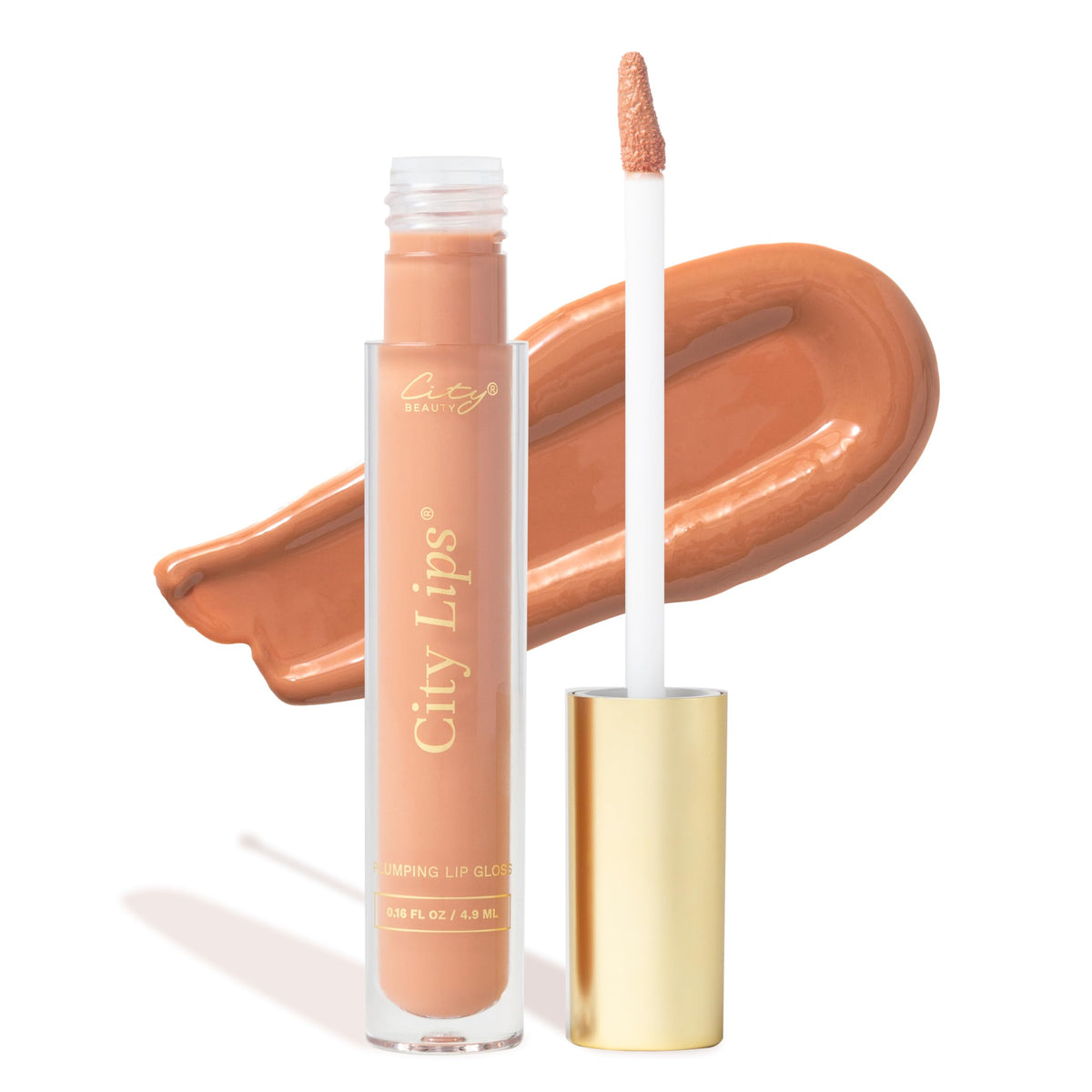 City Beauty City Lips Plumping Lip Gloss Nude front view