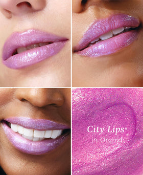 City Beauty City Lips Plumping Lip Gloss Orchid swatch on skin