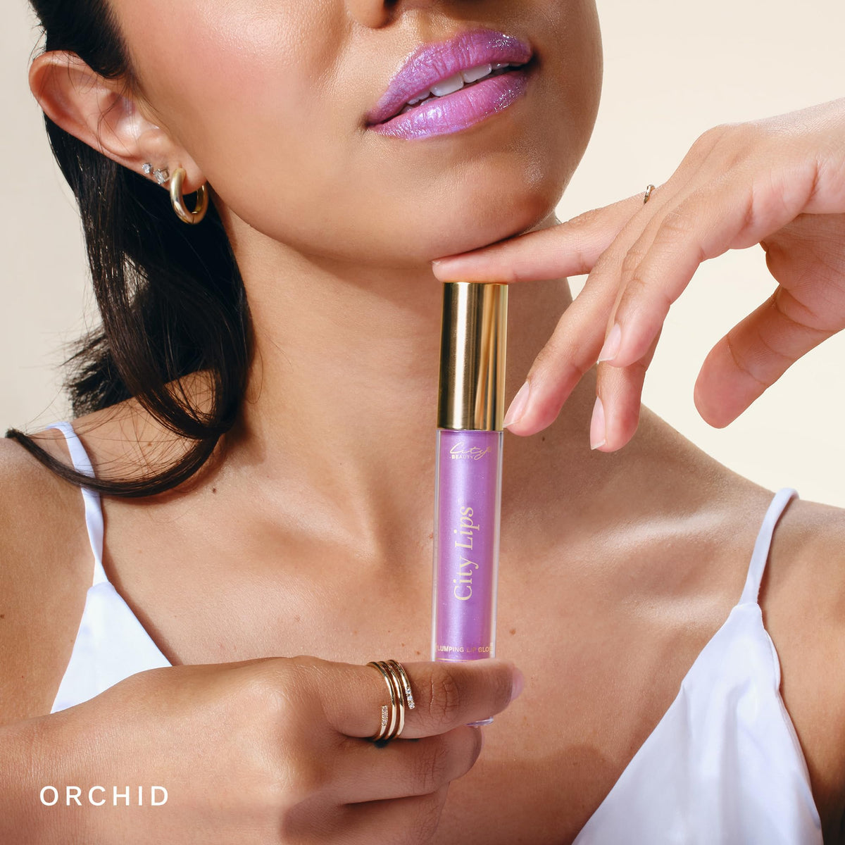 City Beauty City Lips Plumping Lip Gloss Orchid with other beauty products