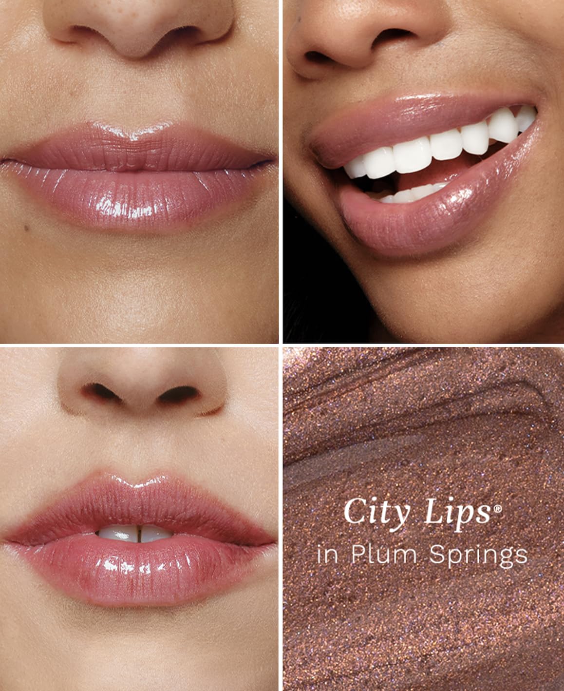 City Beauty City Lips Plumping Lip Gloss Plum Springs applicator close-up