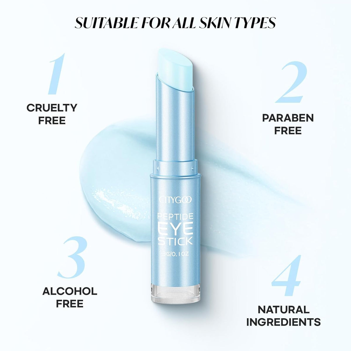 CITYGOO Peptide Under Eye Cream Stick with other skincare products