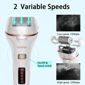 CIVYPRO Electric Callus Remover in use on feet