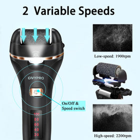 CIVYPRO Electric Foot Callus Remover in use on feet