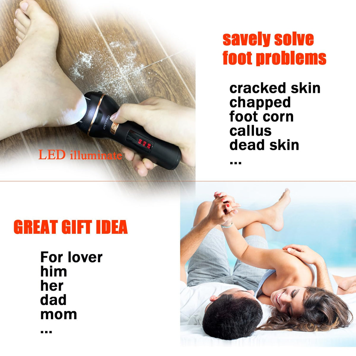 CIVYPRO Electric Foot Callus Remover packaging display