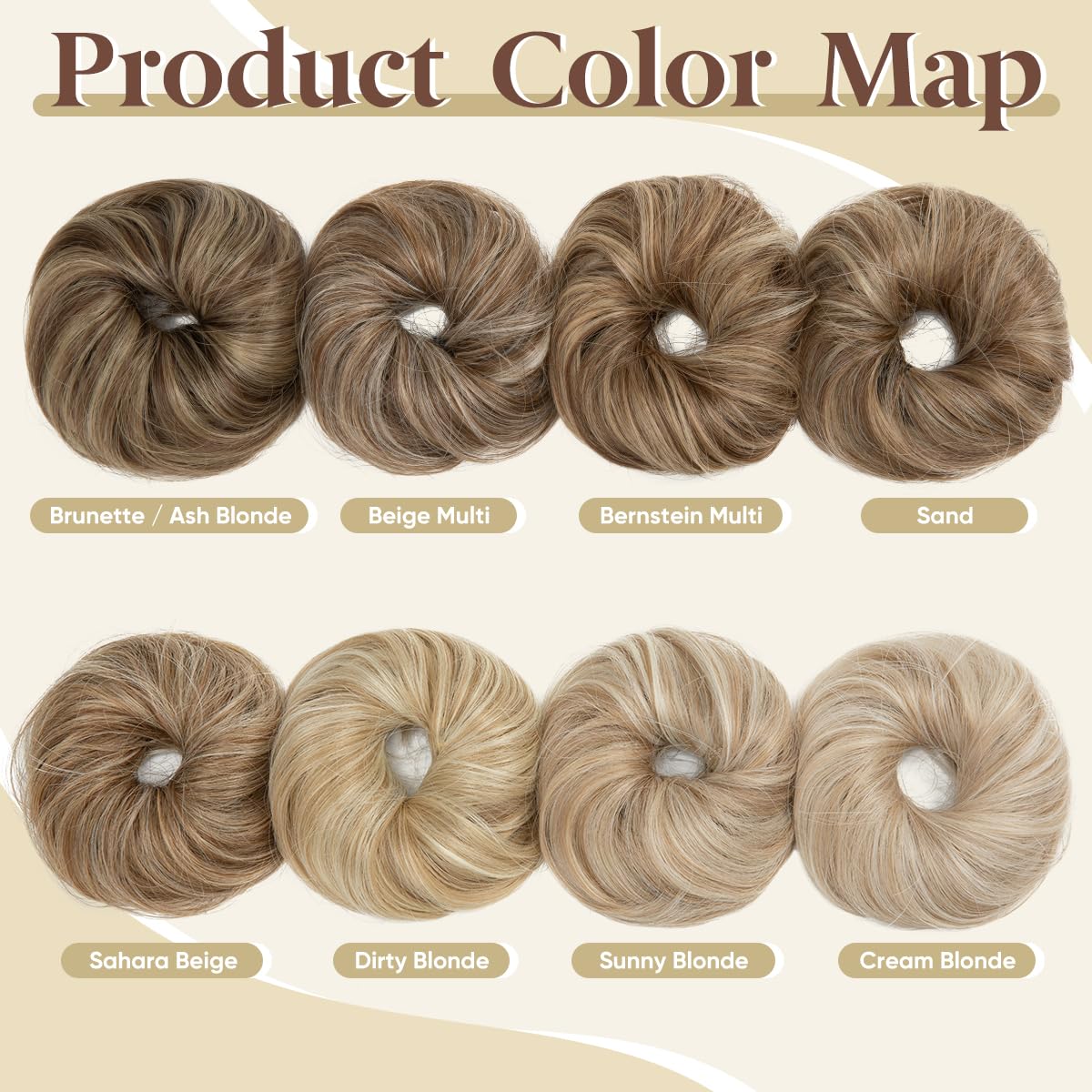 CJL HAIR Messy Bun Hair Piece in a high bun style