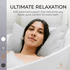Claessonliving Bath Pillow placed in a bathtub, demonstrating its fit
