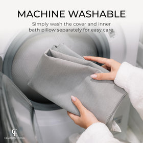 Claessonliving Bath Pillow showcasing durable fabric material