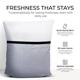 Claessonliving Bath Pillow with plush cushioning, side view