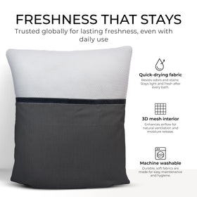 Claessonliving Luxury Bath Pillow close-up of fabric texture