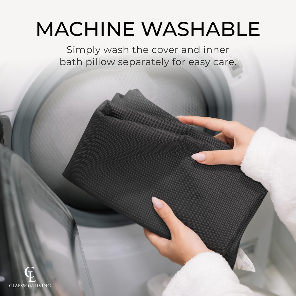 Claessonliving Luxury Bath Pillow with water droplets