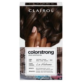Clairol ColorStrong 3.0 Darkest Brown hair dye kit front view