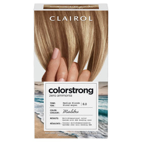 Clairol ColorStrong 8.0 Medium Blonde hair dye box front view