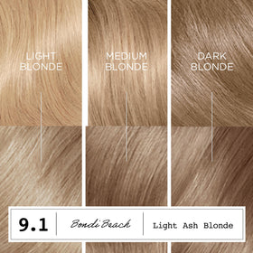 Clairol ColorStrong 9.1 Light Ash Blonde gloves and instruction leaflet