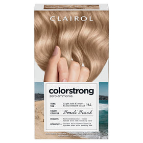 Clairol ColorStrong 9.1 Light Ash Blonde hair dye kit front view