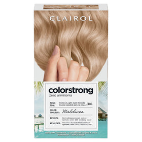 Clairol ColorStrong Permanent Hair Dye 10.1 Light Ash Blonde packaging front view