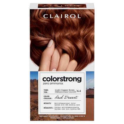 Clairol ColorStrong Permanent Hair Dye 6.4 Light Copper Brown front view
