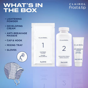 Clairol Frost & Tip Hair Dye application process