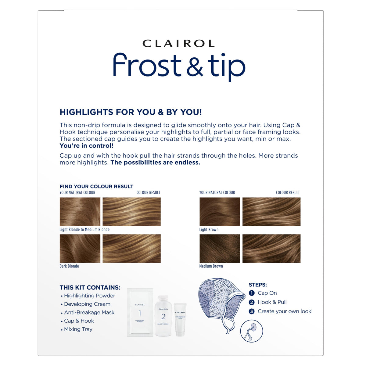 Clairol Frost & Tip highlighting cap and hook