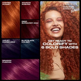 Clairol hair dye application process demonstration