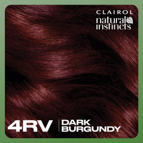 Clairol Natural Instincts 4RV Dark Burgundy hair dye with glossy finish