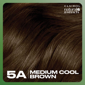 Clairol Natural Instincts 5A hair dye on a model's hair
